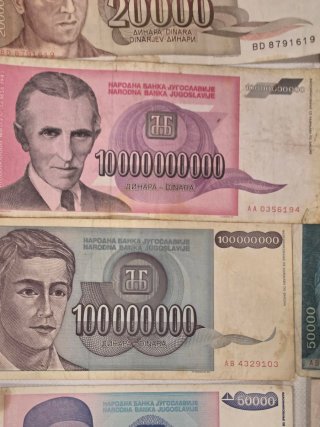 Lote Billetes Yugoslavia Dinara