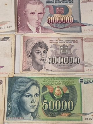 Lote Billetes Yugoslavia Dinara