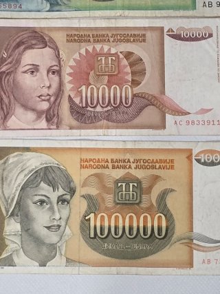 Lote Billetes Yugoslavia Dinara