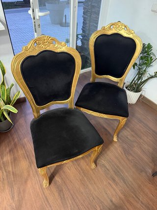 Sillas doradas estilo barroco restauradas