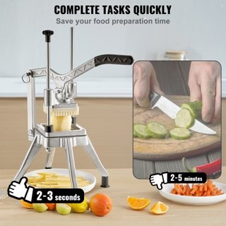 Cortador de Verduras y Frutas Comercial con Cuchilla de 0.64 cm, Dicer Profesional de Alimentos Pesado, Cortador de Papas Fritas Kattex, Cortador de Cebolla de Acero Inoxidable para Tomate, Pimien...