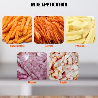 Cortador de Verduras y Frutas Comercial con Cuchilla de 0.64 cm, Dicer Profesional de Alimentos Pesado, Cortador de Papas Fritas Kattex, Cortador de Cebolla de Acero Inoxidable para Tomate, Pimien...