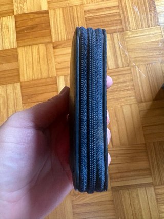 Cartera/Tarjetero Cuero Azul Marino MUJI