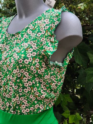 Blusa verde floral