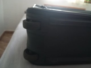 Bolsa de deporte con ruedas azul y blanco