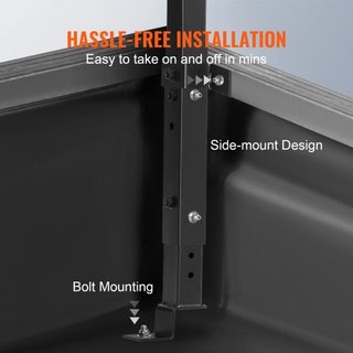 Rack para Camiones, Rack de Escalera para Camiones Extensible de 19-34 pulgadas, Altura Ajustable de 38.6"-43.6", Rack de Escalera de Acero con Capacidad de 250 lbs para Camiones, Rack de Cama de ...