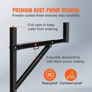 Rack para Camiones, Rack de Escalera para Camiones Extensible de 19-34 pulgadas, Altura Ajustable de 38.6"-43.6", Rack de Escalera de Acero con Capacidad de 250 lbs para Camiones, Rack de Cama de ...