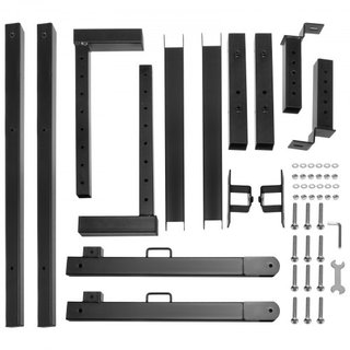Rack para Camiones, Rack de Escalera para Camiones Extensible de 19-34 pulgadas, Altura Ajustable de 38.6"-43.6", Rack de Escalera de Acero con Capacidad de 250 lbs para Camiones, Rack de Cama de ...