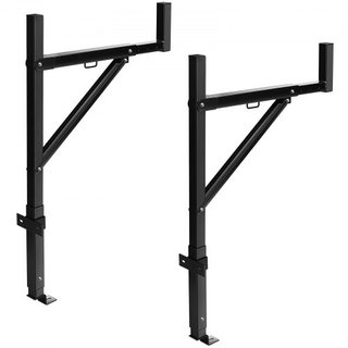 Rack para Camiones, Rack de Escalera para Camiones Extensible de 19-34 pulgadas, Altura Ajustable de 38.6"-43.6", Rack de Escalera de Acero con Capacidad de 250 lbs para Camiones, Rack de Cama de ...