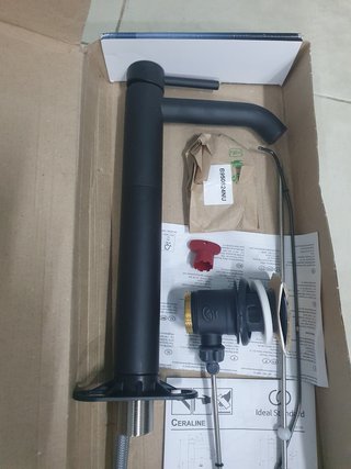 Grifo Monomando Negro Caño Alto