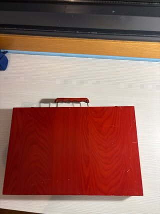 Maletín de pintura y dibujo de madera