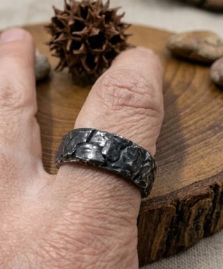 Anillo Acero Runas Vikingas