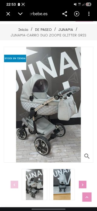 Carro Junama zoomi glitter capazo y sillita