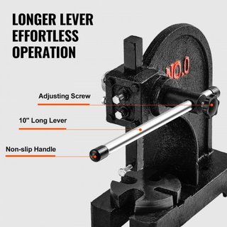 Prensa Arbor, Prensa Manual de 0.5 Toneladas, Altura Máxima de 4.6", Prensa Arbor Manual de Hierro Fundido de Alta Resistencia para Escritorio, Prensa Manual de Precisión para Estampado, Doblado, ...