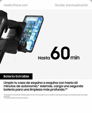 Aspiradora Samsung Jet 75E sin cable