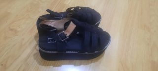 Sandalias plataforma negras Talla 38
