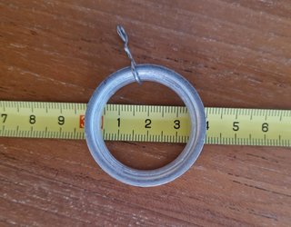 36 Anillas Cortina Acero Inox y Plástico