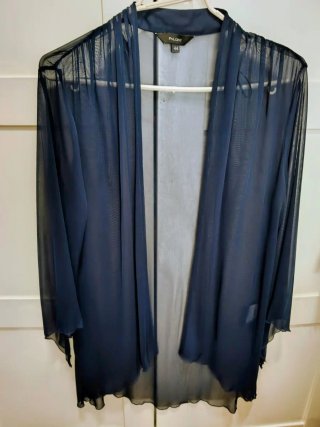 Chaqueta transparente Falcini azul talla 44