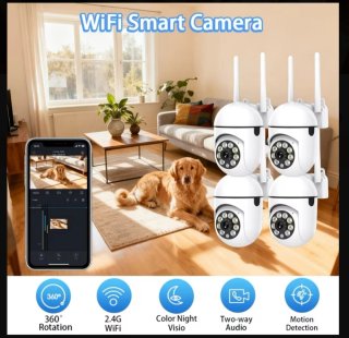 4 Cámaras Vigilancia WiFi Smart