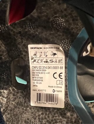 Casco Rockrider ST 500 MTB Niños Azul