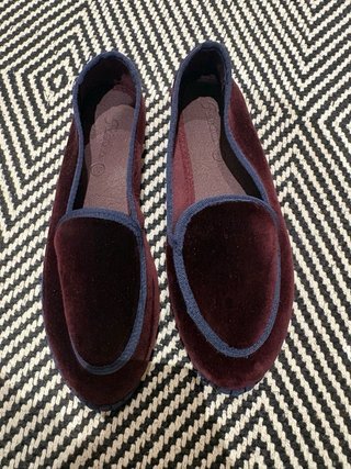 Zapatillas Flabelus Terciopelo Morado/Azul