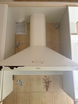 Campana extractora blanca