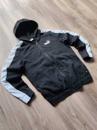 Sudadera Puma con capucha negra y blanca