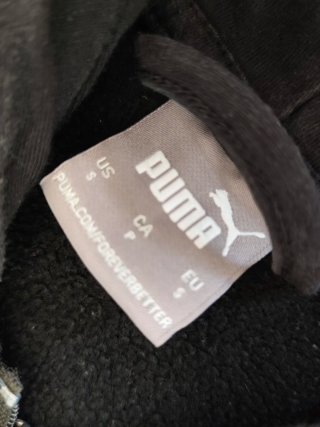 Sudadera Puma con capucha negra y blanca