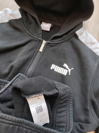 Sudadera Puma con capucha negra y blanca