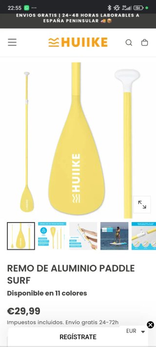 Remo HUIIKE Paddle Surf Aluminio