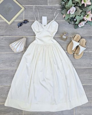 Vestido combinado popelin