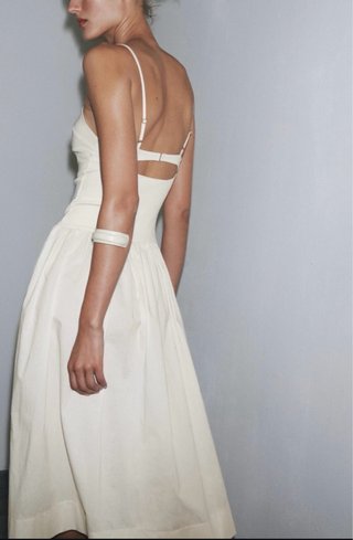 Vestido combinado popelin