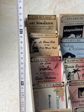 Expositor Vintage Tarjetas Publicidad