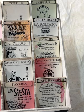 Expositor Vintage Tarjetas Publicidad