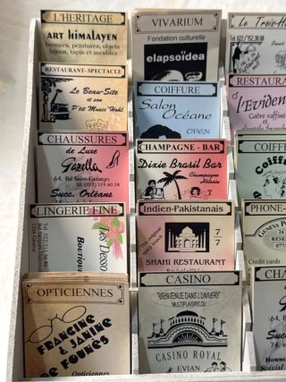 Expositor Vintage Tarjetas Publicidad