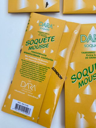 6 Pares Soquetes Mousse Dara Tamanho Único