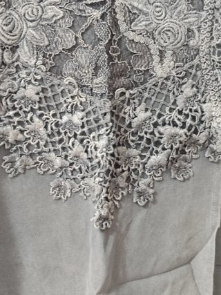 Blusa elegante il Semaforo grigio blu M