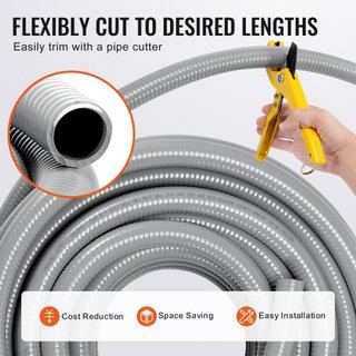 Conducto Eléctrico Flexible de PVC a Prueba de Líquidos de 12.7mm (1/2 in) 30.5m No Metálico