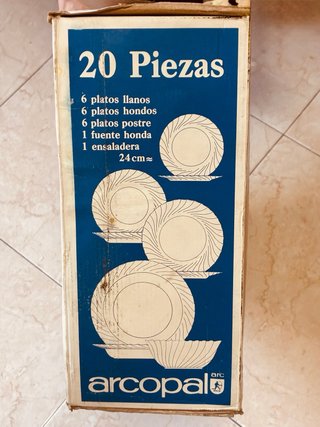 Vajilla Arcopal Trianon 20 piezas