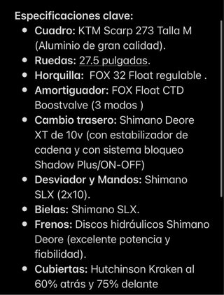 Bici Enduro ( leer descripcion)