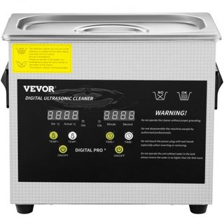 Limpiador Ultrasónico Mejorado de 3L (Calentador de 200W, Ultrasónico de 120W) Limpiador de Piezas de Laboratorio Digital Profesional con Temporizador de Calentador para Limpieza de Joyería y Gafas
