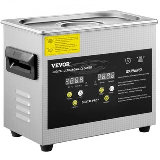 Limpiador Ultrasónico Mejorado de 3L (Calentador de 200W, Ultrasónico de 120W) Limpiador de Piezas de Laboratorio Digital Profesional con Temporizador de Calentador para Limpieza de Joyería y Gafas
