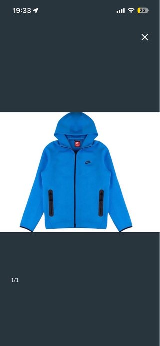Nike Tech Fleece Hoodie Azul Talla L de hombre