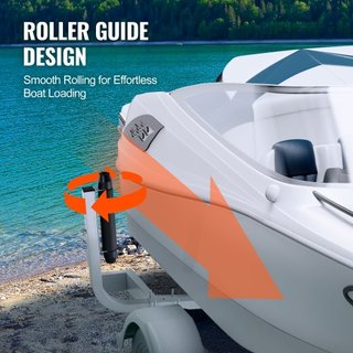 Guía de Remolque para Barcos, Polos de Guía de Remolque de Diseño Ajustable de 52.1 cm, 2PCS Guías de Remolque de Acero Galvanizado a Prueba de Óxido, Diseño de Guía de Rodillo de Alta Resistencia...