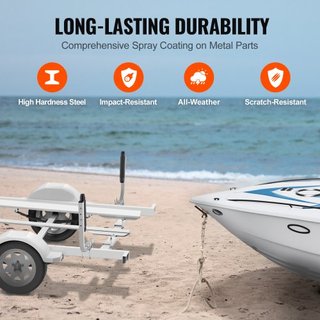 Guía de Remolque para Barcos, Polos de Guía de Remolque de Diseño Ajustable de 52.1 cm, 2PCS Guías de Remolque de Acero Galvanizado a Prueba de Óxido, Diseño de Guía de Rodillo de Alta Resistencia...