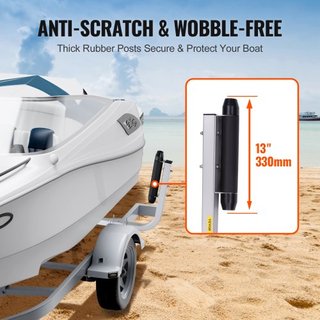 Guía de Remolque para Barcos, Polos de Guía de Remolque de Diseño Ajustable de 52.1 cm, 2PCS Guías de Remolque de Acero Galvanizado a Prueba de Óxido, Diseño de Guía de Rodillo de Alta Resistencia...
