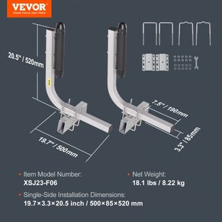 Guía de Remolque para Barcos, Polos de Guía de Remolque de Diseño Ajustable de 52.1 cm, 2PCS Guías de Remolque de Acero Galvanizado a Prueba de Óxido, Diseño de Guía de Rodillo de Alta Resistencia...