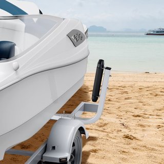 Guía de Remolque para Barcos, Polos de Guía de Remolque de Diseño Ajustable de 52.1 cm, 2PCS Guías de Remolque de Acero Galvanizado a Prueba de Óxido, Diseño de Guía de Rodillo de Alta Resistencia...