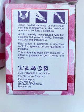 6 Pares Collants Vidro Preto Votre Tamanho Único