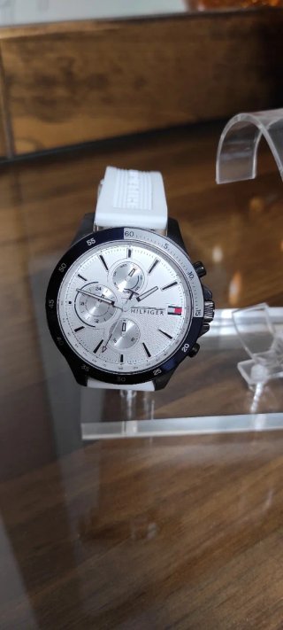 Reloj Tommy Hilfiger Cronógrafo Azul y Plateado